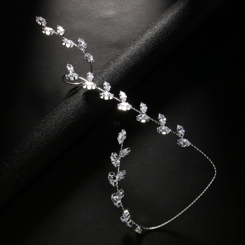 Gold Plated Clear Zirconia Wicker Hand Bracelets Hand Jewelry for Women Trendy Luxury Wedding Party Annual Gift - Image 3