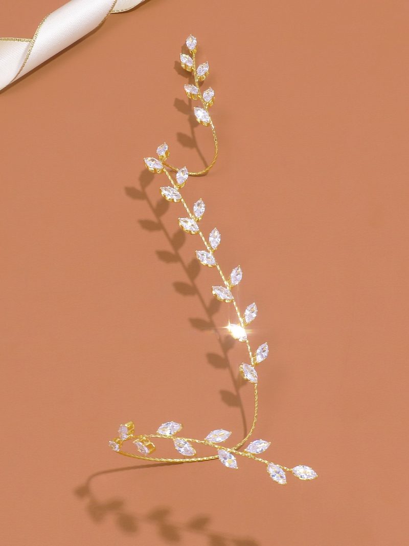 Gold Plated Clear Zirconia Wicker Hand Bracelets Hand Jewelry for Women Trendy Luxury Wedding Party Annual Gift - Image 7