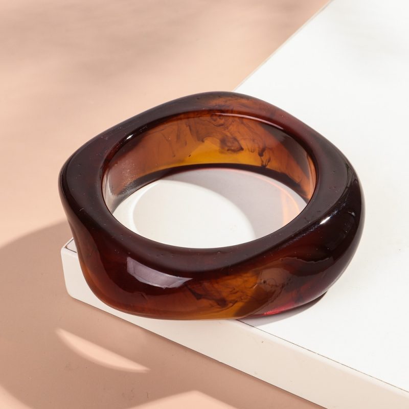 Vintage Acrylic Irregular Geometric Exaggerated Chunky Bangles for Women Resin Statement Charm Bracelet Bangle Jewelry Gifts - Image 12