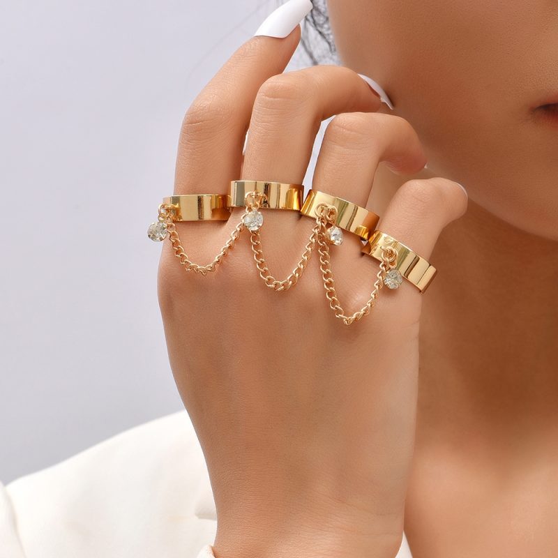 Dainty Hand Chain Bracelet Ring Gold Plated Handmade Link Chains Connecting Harness Bracelets Hand Jewelry for Women Trendy Gift - Image 20