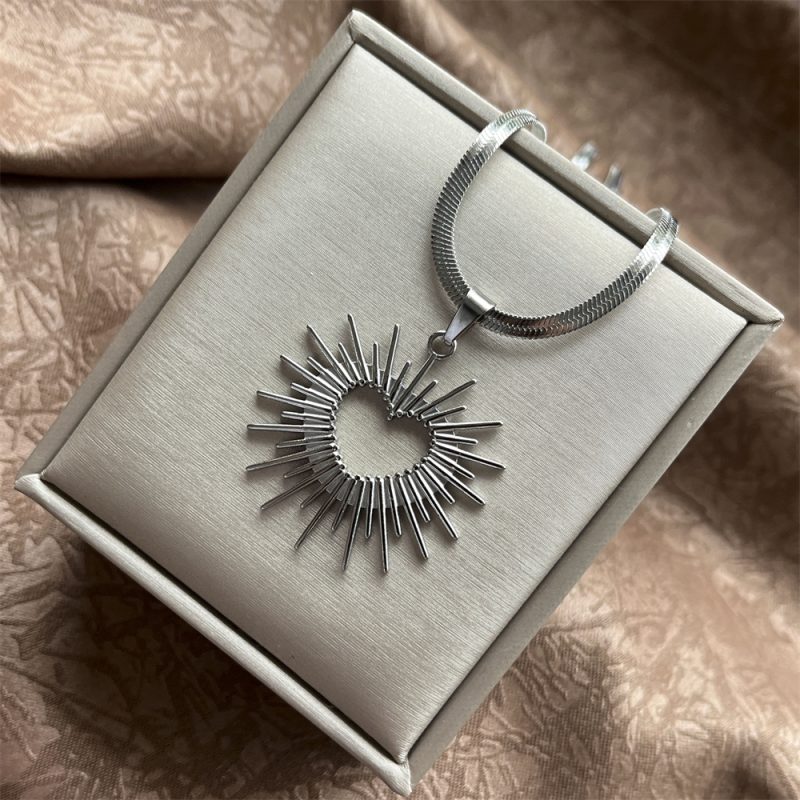 Stainless Steel Exaggerated Punk Big Round O Shaped Pendant Necklace Women Men Chunky Snake Blade Chain Grunge Steampunk Jewelry - Image 16