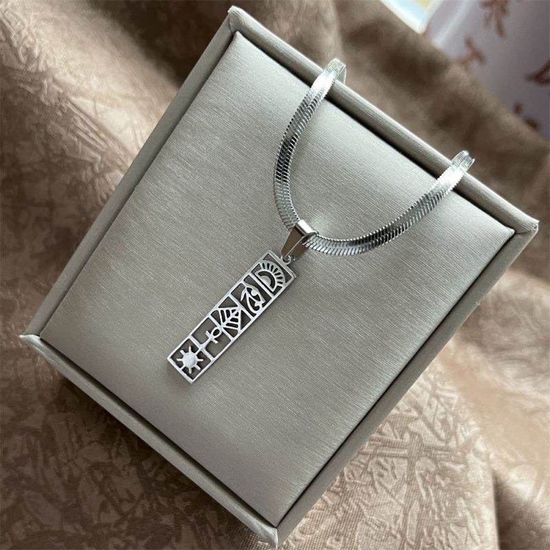 Stainless Steel Exaggerated Punk Big Round O Shaped Pendant Necklace Women Men Chunky Snake Blade Chain Grunge Steampunk Jewelry - Image 18
