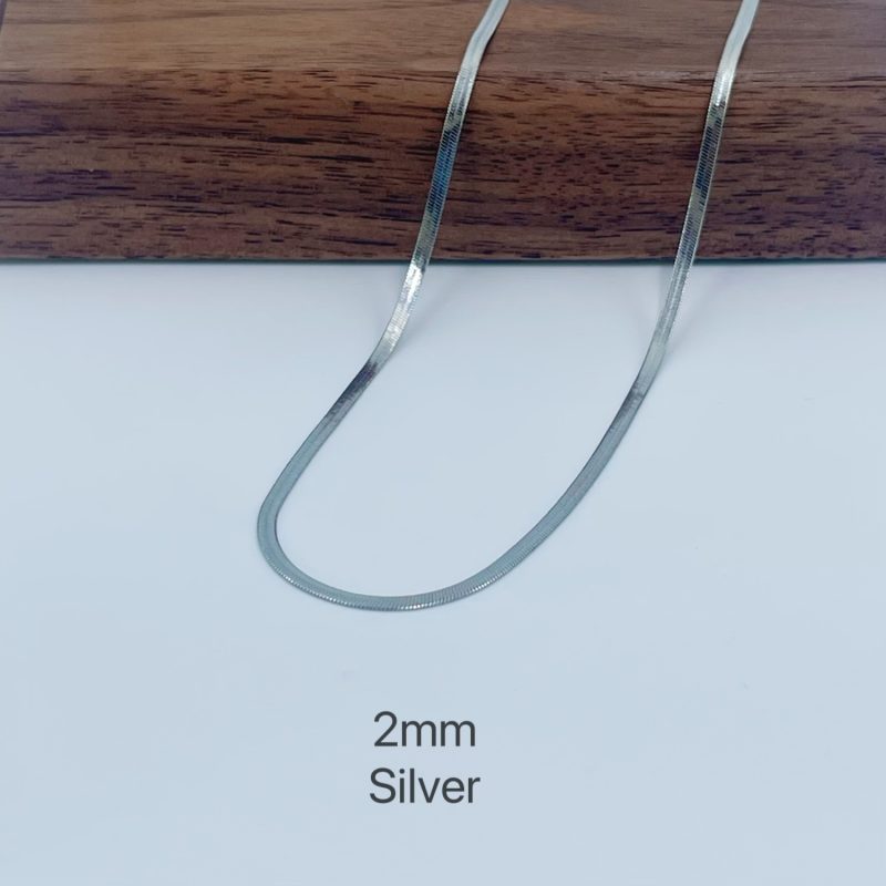 Minimalist Unisex Snake Chain Necklace Choker Stainless Steel Herringbone Gold Color Fashion Jewelry Gift For Her Women and Men - Image 8