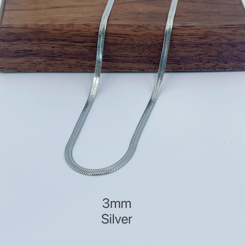 Minimalist Unisex Snake Chain Necklace Choker Stainless Steel Herringbone Gold Color Fashion Jewelry Gift For Her Women and Men - Image 10