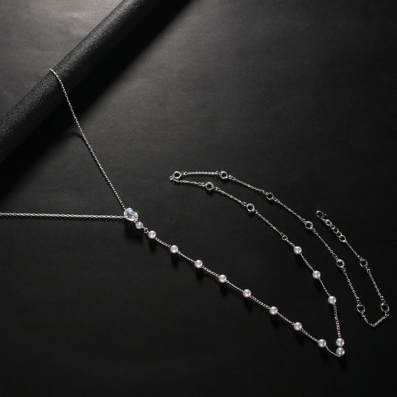 Simulated Pearl Back Chains Body Jewelry Fashion Party Annual Ball Accessories Body Chains for Women - Image 4