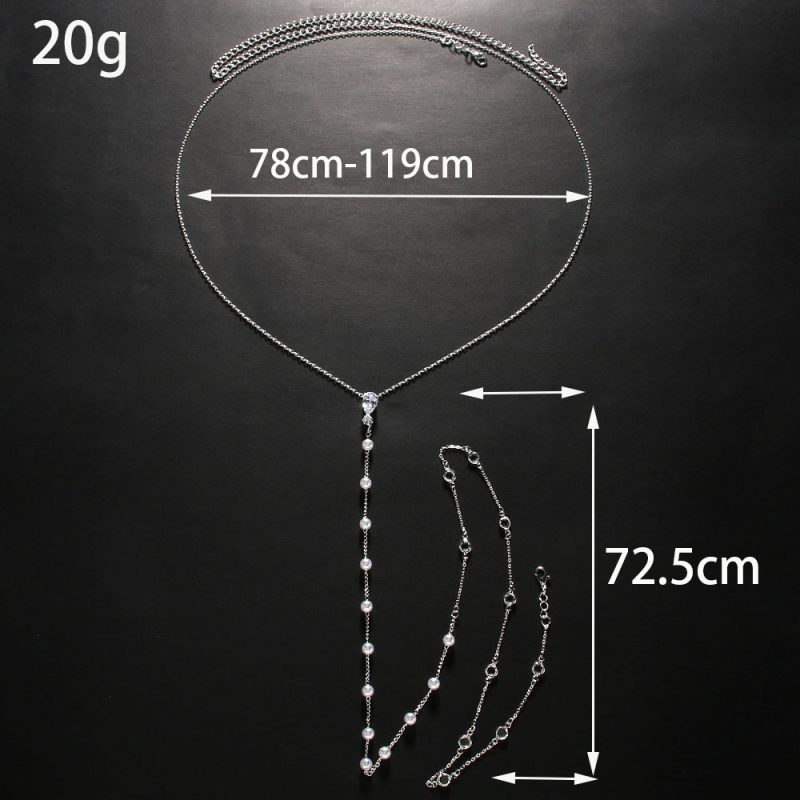 Simulated Pearl Back Chains Body Jewelry Fashion Party Annual Ball Accessories Body Chains for Women - Image 6