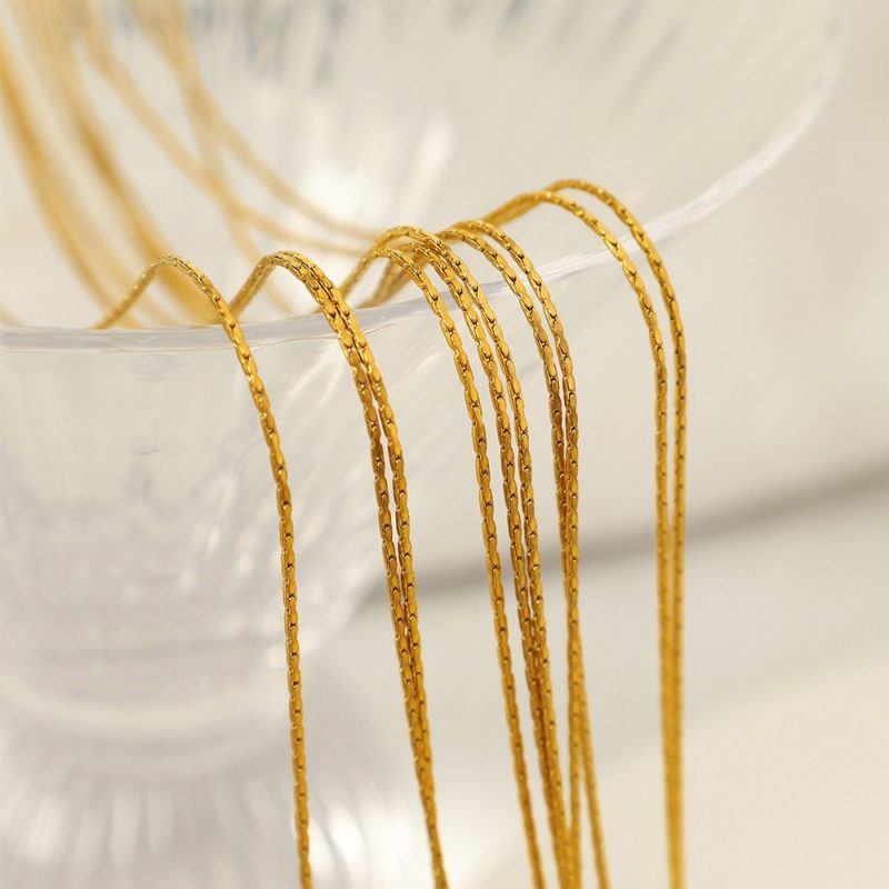 Stainless Steel necklace women stacking Layered Thin Chain Necklace Multilayer Sexy Snake Chains Summer Beach Fashion Jewelry - Image 2