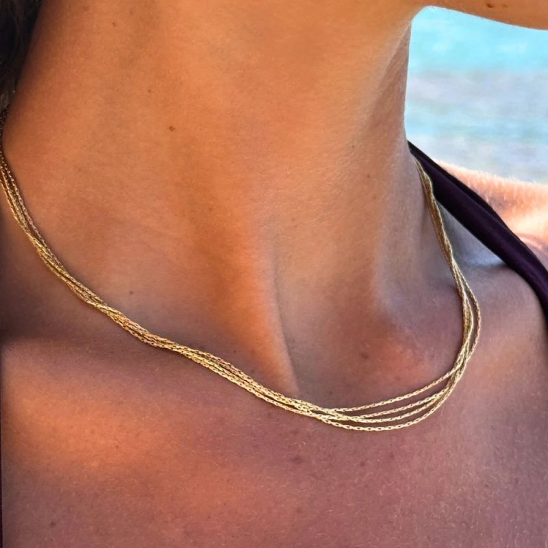 Stainless Steel necklace women stacking Layered Thin Chain Necklace Multilayer Sexy Snake Chains Summer Beach Fashion Jewelry - Image 3