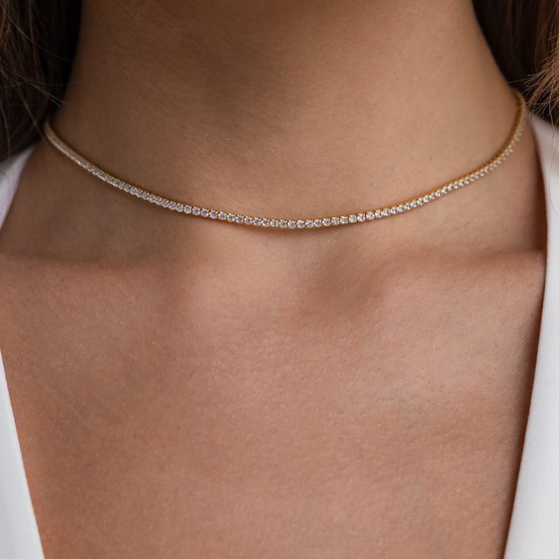 eManco Fashion Crystal Necklace High Quality Stainless Steel Necklace Ladies Bridal Accessories Gifts Wholesale - Image 4