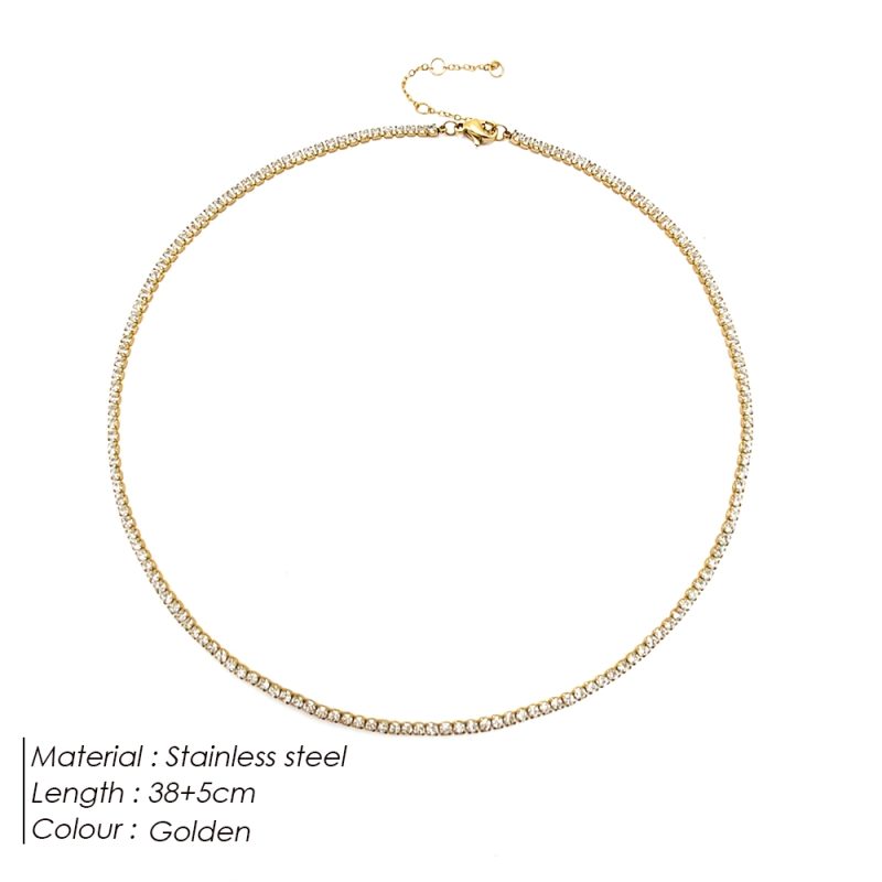 eManco Fashion Crystal Necklace High Quality Stainless Steel Necklace Ladies Bridal Accessories Gifts Wholesale - Image 7