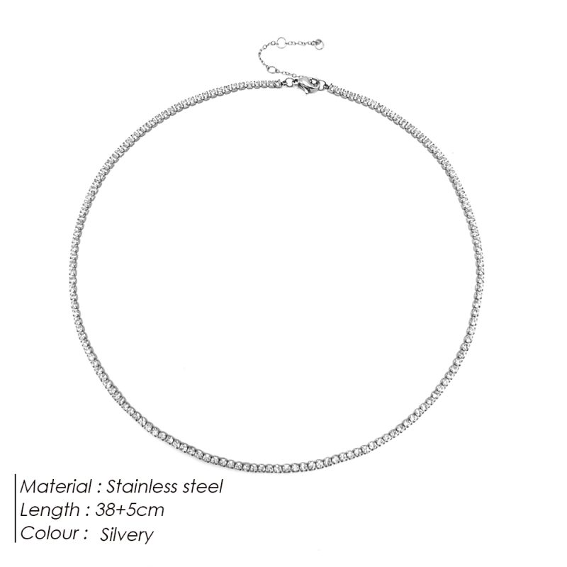 eManco Fashion Crystal Necklace High Quality Stainless Steel Necklace Ladies Bridal Accessories Gifts Wholesale - Image 8