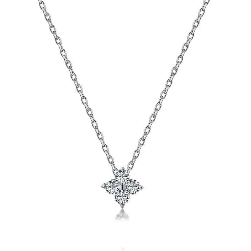 New Stainless Steel Zircon Necklaces for Women 18K Gold Plated Four Leaf Grass Collar Chain Necklace Luxury Jewelry Gift - Image 11