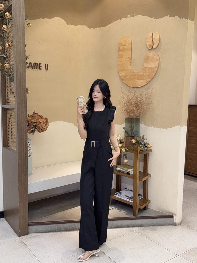 2025 New Black Jumpsuit, Unique Aura, Classy, Exquisite Elegant, Slimming Look One-Piece Jumpsuit - Image 6