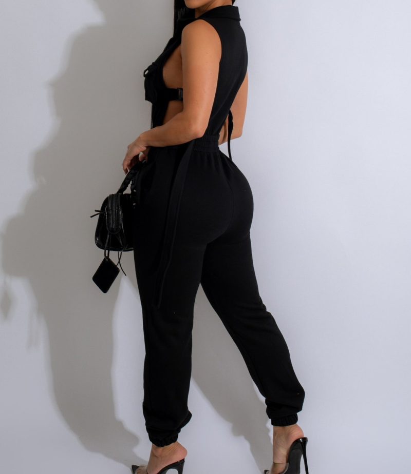 Jumpsuits for Women 2024 Summer Sexy Spicy Girl Side Button Zipper Sleeveless 4 Pocket Jumpsuit Streetwear Fashion Overalls - Image 2