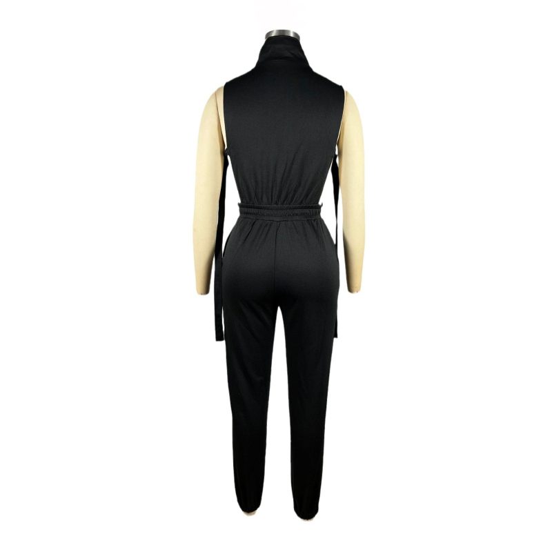 Jumpsuits for Women 2024 Summer Sexy Spicy Girl Side Button Zipper Sleeveless 4 Pocket Jumpsuit Streetwear Fashion Overalls - Image 6