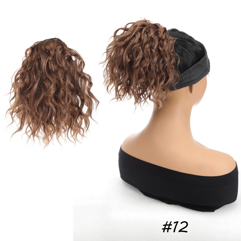 Messy Curly Bun Hairpieces Wavy Curly Short Synthetic Elastic Drawstring Loose Ponytail Extension For Women Daily Use - Image 8