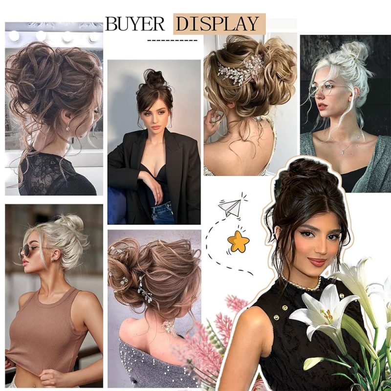 Synthetic Claw Messy Hair Bun Piece Short Curly Hair Natural Wavy Curly For Women Daily Use - Image 6
