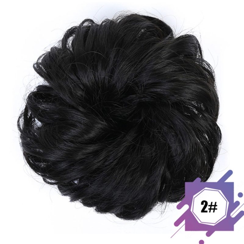 Wig hair band disheveled fluffy bun wig hair bun natural high temperature synthetic silk wig curls - Image 8