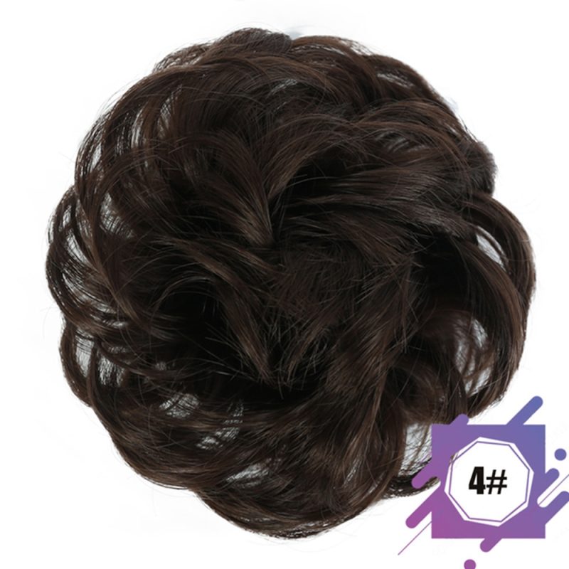 Wig hair band disheveled fluffy bun wig hair bun natural high temperature synthetic silk wig curls - Image 9