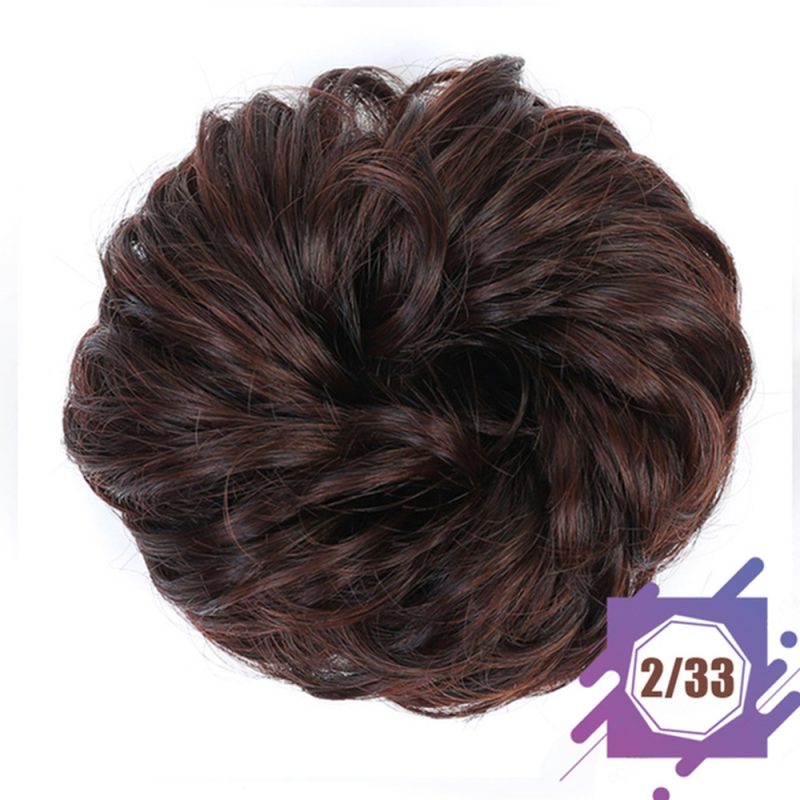 Wig hair band disheveled fluffy bun wig hair bun natural high temperature synthetic silk wig curls - Image 10