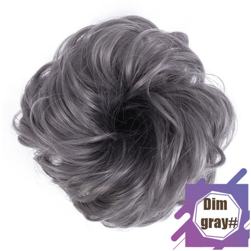 Wig hair band disheveled fluffy bun wig hair bun natural high temperature synthetic silk wig curls - Image 13