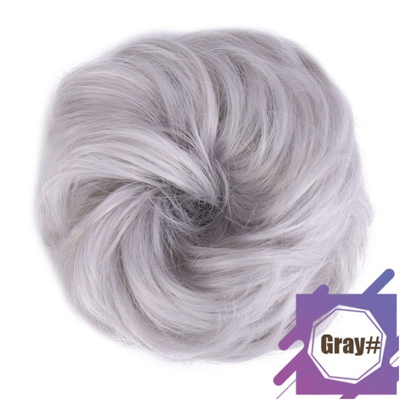 Wig hair band disheveled fluffy bun wig hair bun natural high temperature synthetic silk wig curls - Image 14