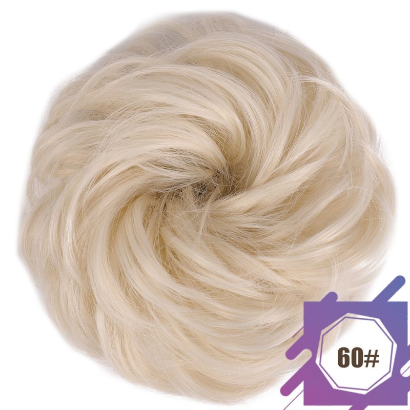 Wig hair band disheveled fluffy bun wig hair bun natural high temperature synthetic silk wig curls - Image 15