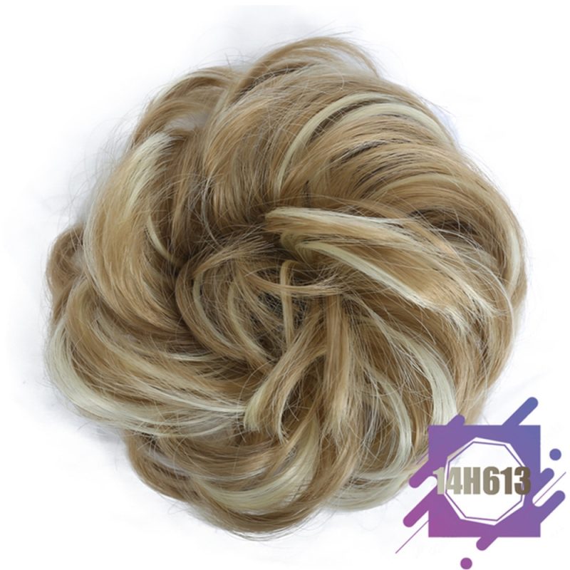 Wig hair band disheveled fluffy bun wig hair bun natural high temperature synthetic silk wig curls - Image 21