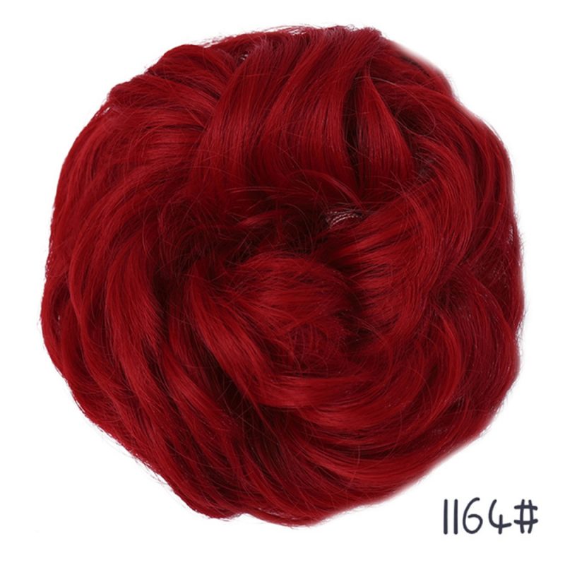 Wig hair band disheveled fluffy bun wig hair bun natural high temperature synthetic silk wig curls - Image 32