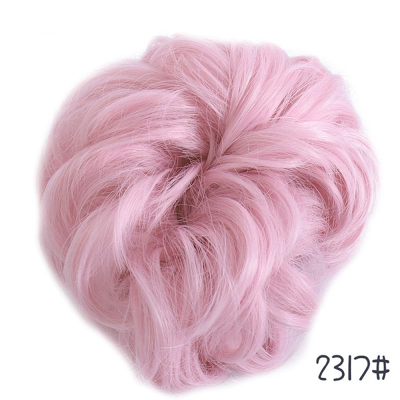 Wig hair band disheveled fluffy bun wig hair bun natural high temperature synthetic silk wig curls - Image 35