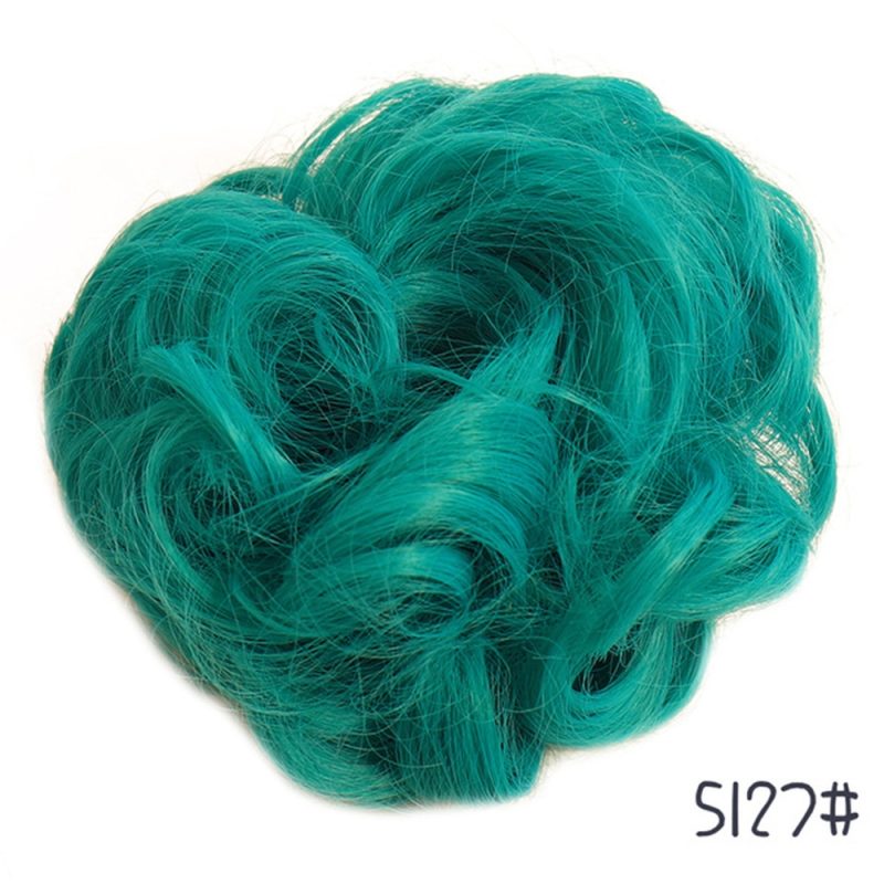 Wig hair band disheveled fluffy bun wig hair bun natural high temperature synthetic silk wig curls - Image 37