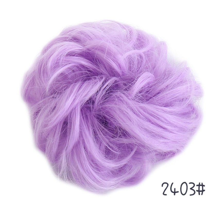 Wig hair band disheveled fluffy bun wig hair bun natural high temperature synthetic silk wig curls - Image 38
