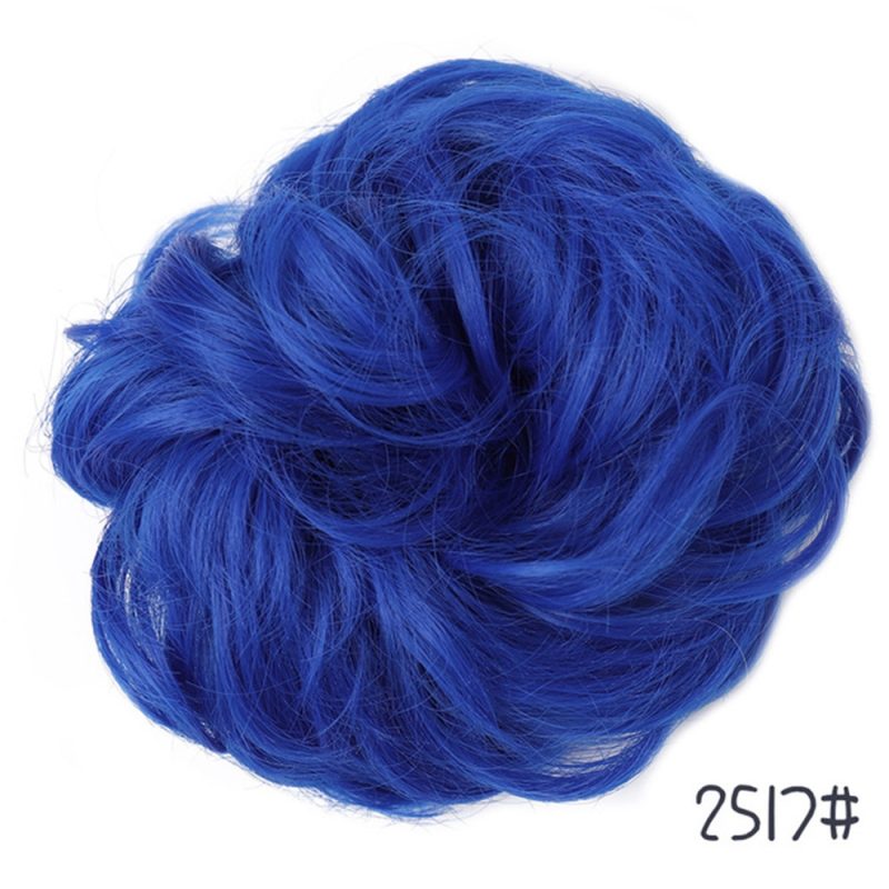 Wig hair band disheveled fluffy bun wig hair bun natural high temperature synthetic silk wig curls - Image 39