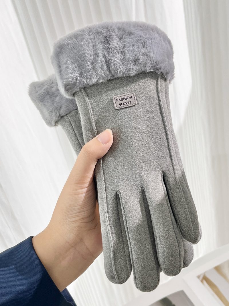 Women's Winter Touchscreen Gloves - Thermal Plush Lined Riding Mittens, Cute Commuting Motorcycle Warm Cold Weather - Image 6