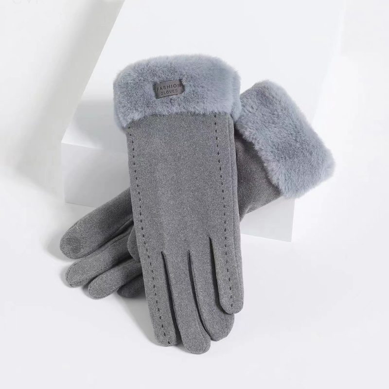 Women's Winter Touchscreen Gloves - Thermal Plush Lined Riding Mittens, Cute Commuting Motorcycle Warm Cold Weather - Image 12