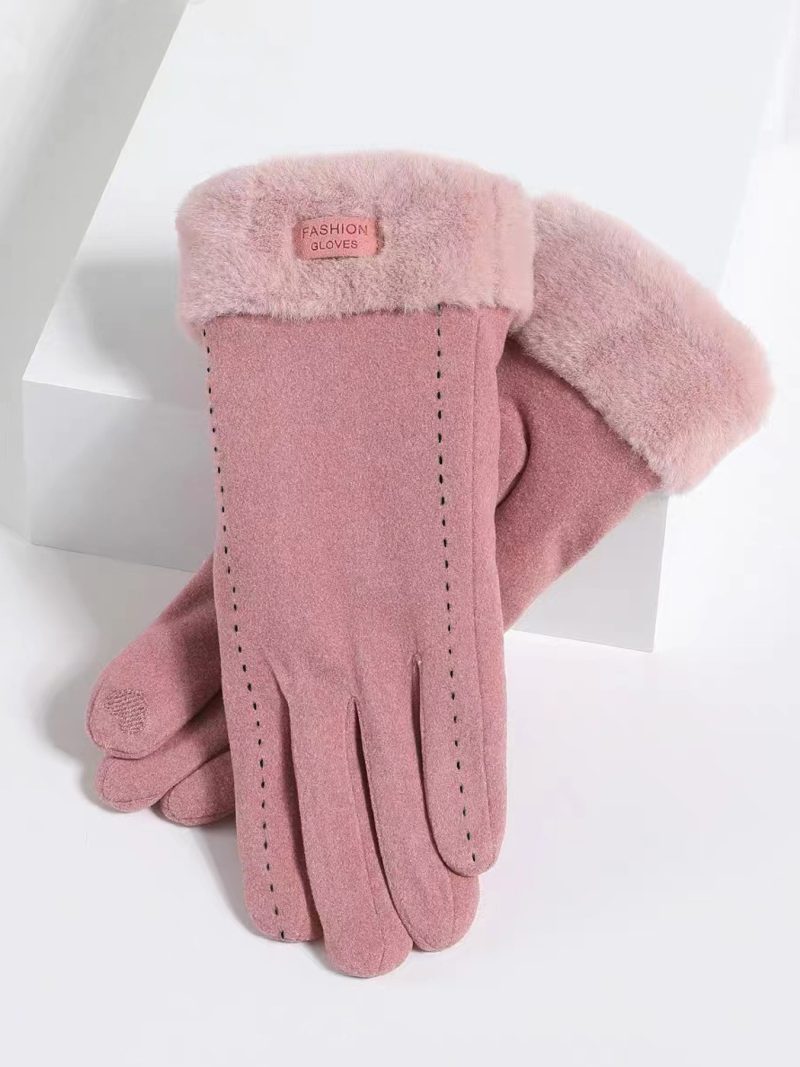 Women's Winter Touchscreen Gloves - Thermal Plush Lined Riding Mittens, Cute Commuting Motorcycle Warm Cold Weather - Image 13