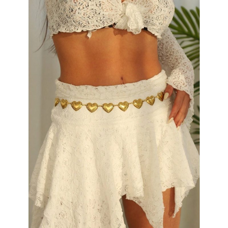 Fashionable High-End Pearl Waist Chain Gold Hollow Design Belt Perfect Festival Gift - Image 3