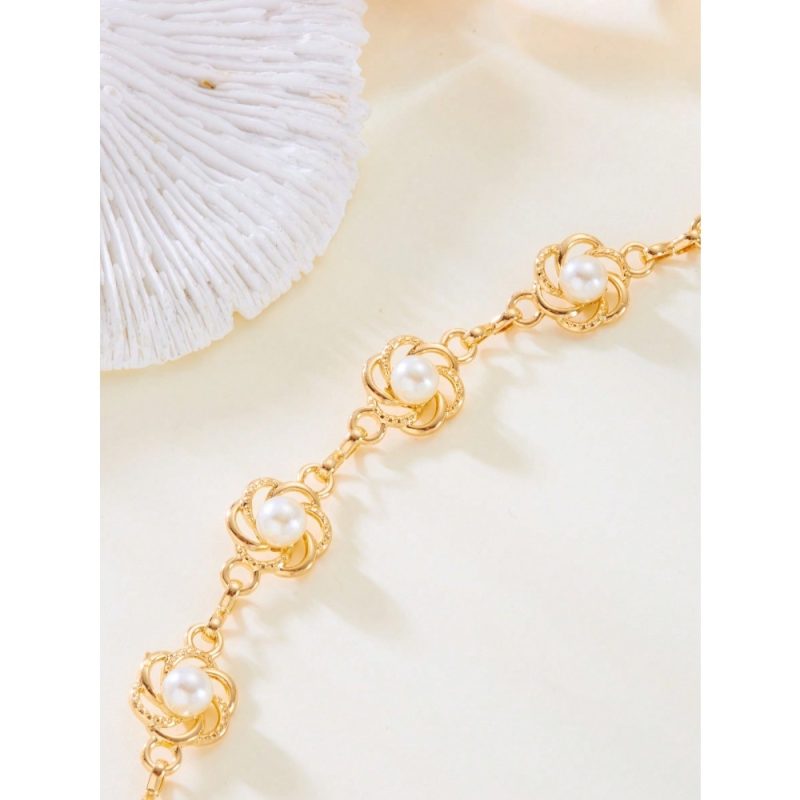 Fashionable High-End Pearl Waist Chain Gold Hollow Design Belt Perfect Festival Gift - Image 6
