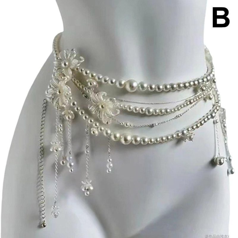 Fashion Y2K Retro Multilayer Pearl Waist Chain Belt For Women - Stylish Body Jewelry Accessories For Party & Casual Wear - Image 7