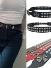 Unisex Cross Jeans Belt FeMale Gothic Accessory Punk Y2k Designer Belts For Women Hip hop Plus Size Rivet Black Men's Belt male
