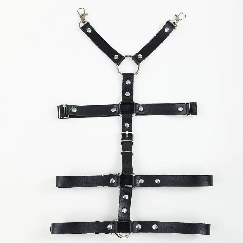 Fashion Leather Leg Harness Steampunk Stud Decor Harness Side Thigh Garter Belt-Travel Beach belt For Women Clothing Accessories - Image 3
