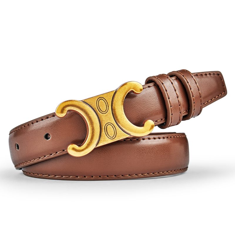 Fashion Women Genuine Leather Belt High Quality Gold Buckle Best Matching Dress Jeans Belt for women - Image 8