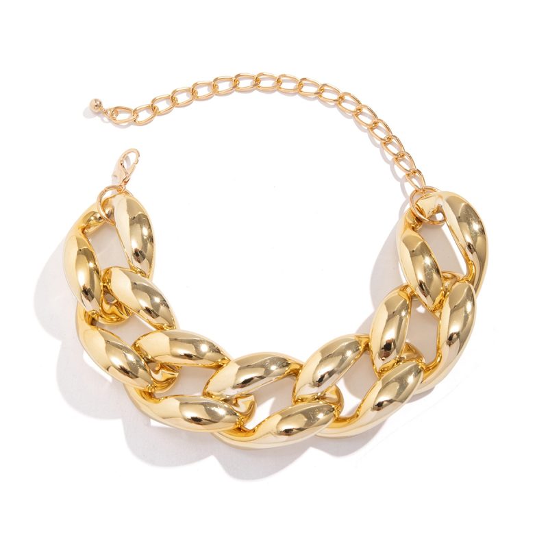DIEZI Exaggerated CCB Big Chain Chunky Necklace For Women Party Gift Simple Fashion Plastic Statement Choker Necklace Jewelry - Image 4
