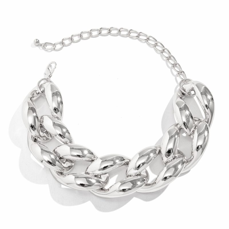 DIEZI Exaggerated CCB Big Chain Chunky Necklace For Women Party Gift Simple Fashion Plastic Statement Choker Necklace Jewelry - Image 5