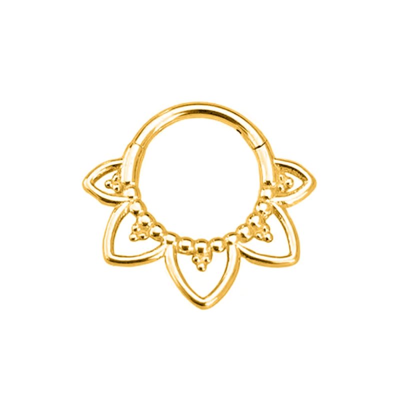 Flower Snake Heart Moon Waterdrop Helix Septum Piercing Teardrop Tusk Daith Conch Hoop Earring Clicker Segment Nose Rings 16G - Image 9