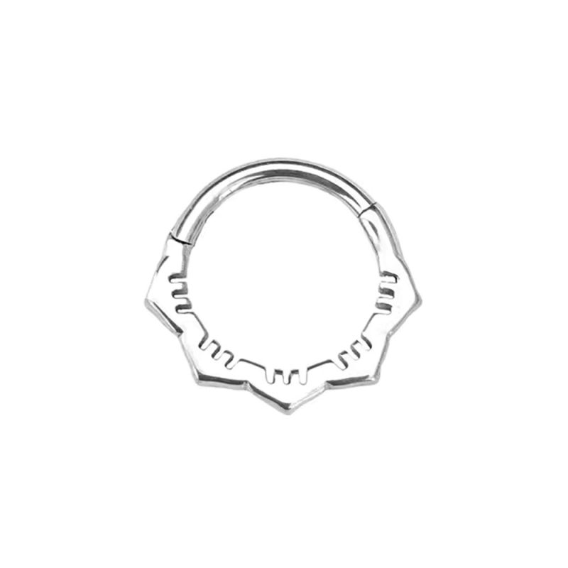Flower Snake Heart Moon Waterdrop Helix Septum Piercing Teardrop Tusk Daith Conch Hoop Earring Clicker Segment Nose Rings 16G - Image 10