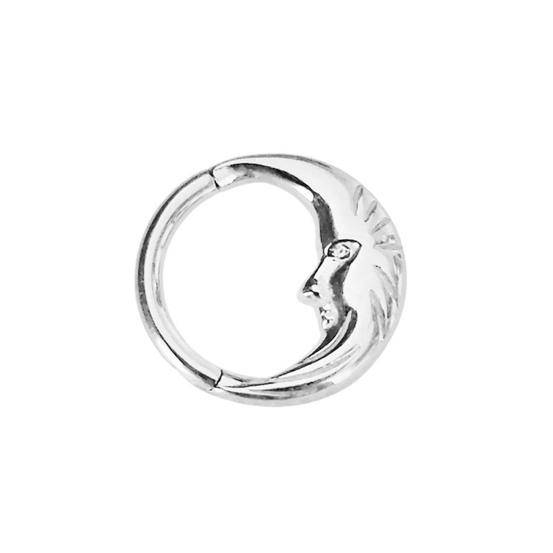 Flower Snake Heart Moon Waterdrop Helix Septum Piercing Teardrop Tusk Daith Conch Hoop Earring Clicker Segment Nose Rings 16G - Image 13