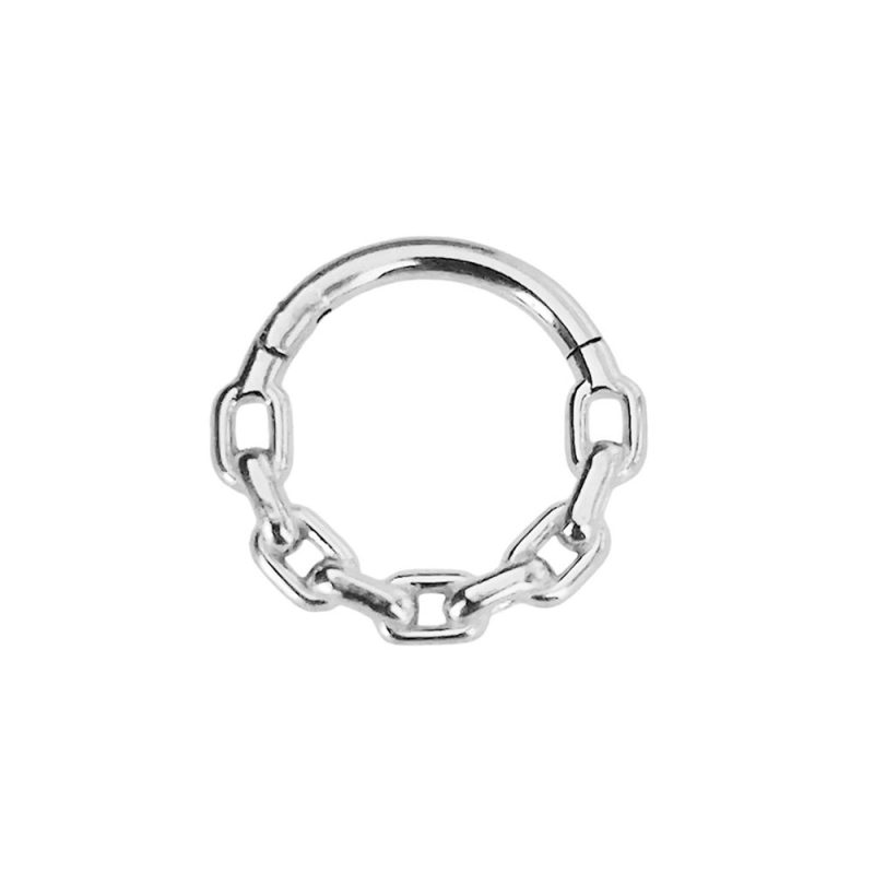 Flower Snake Heart Moon Waterdrop Helix Septum Piercing Teardrop Tusk Daith Conch Hoop Earring Clicker Segment Nose Rings 16G - Image 24