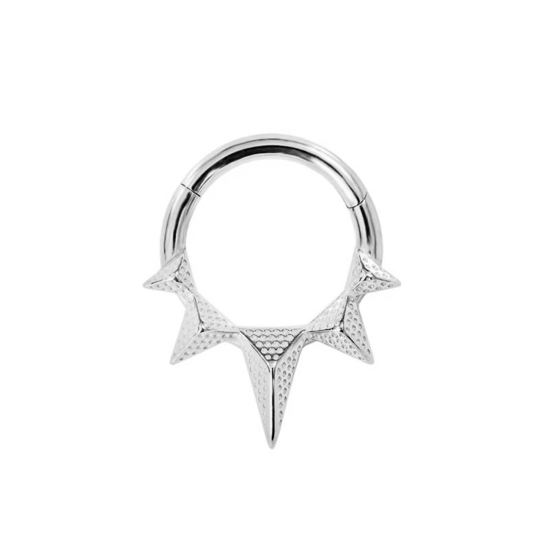 Flower Snake Heart Moon Waterdrop Helix Septum Piercing Teardrop Tusk Daith Conch Hoop Earring Clicker Segment Nose Rings 16G - Image 30