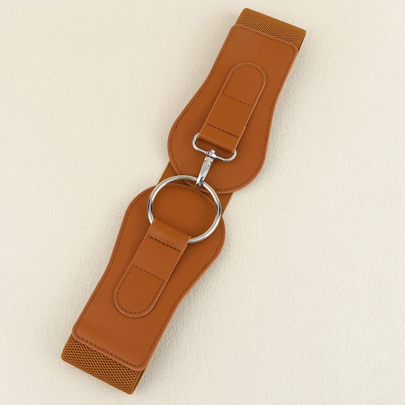 Luxury ladies wide belt elastic vintage buckle leather wide fashion wild pin buckle women's belt waist seal belt cintura donna - Image 4